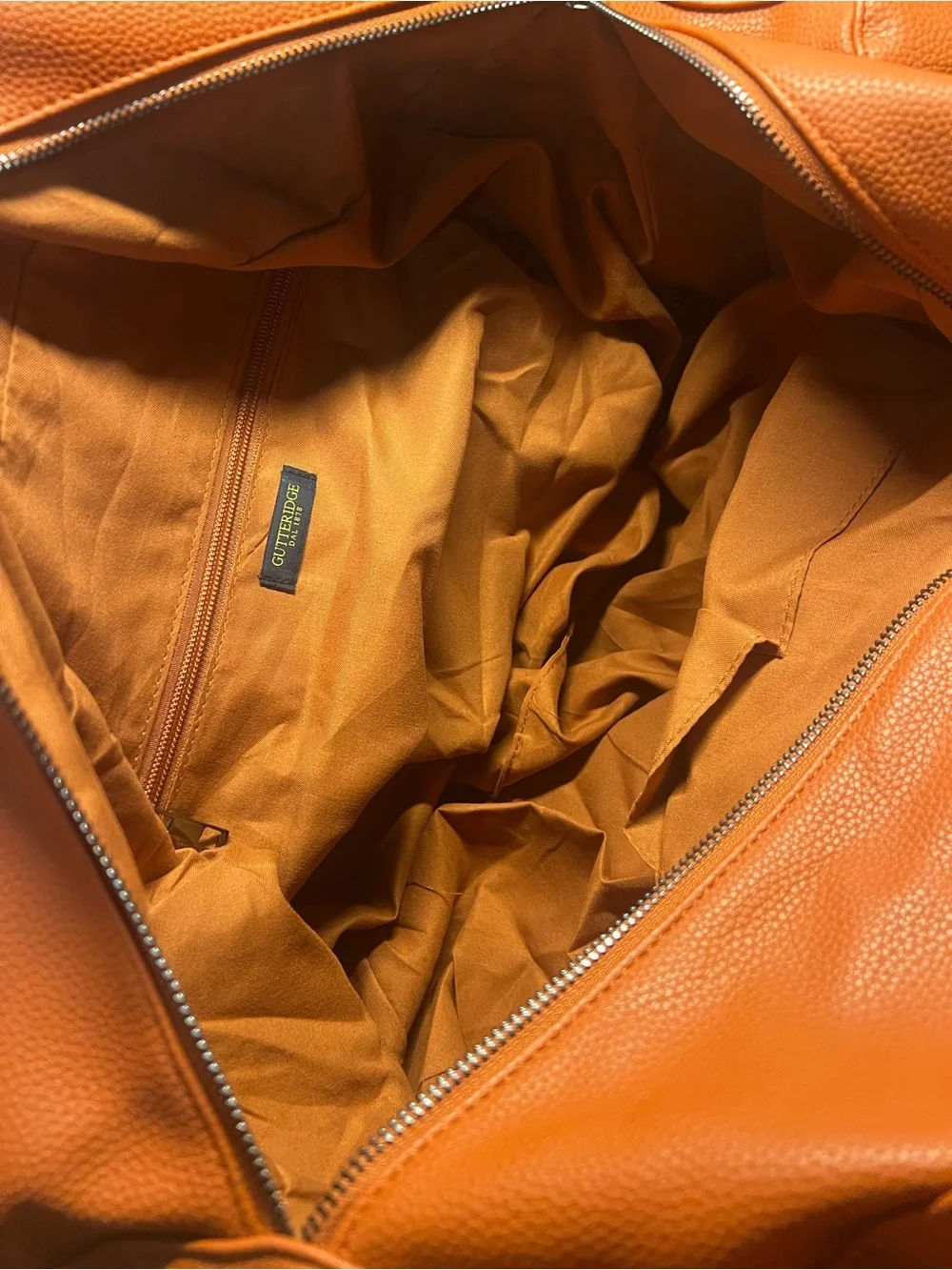 Gutteridge & Co. Napoli Leather NEW  Weekend Duffle Bag - Italian Orange